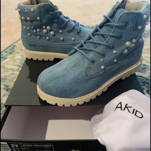 AKID Pearl Denim Boots size 2Y